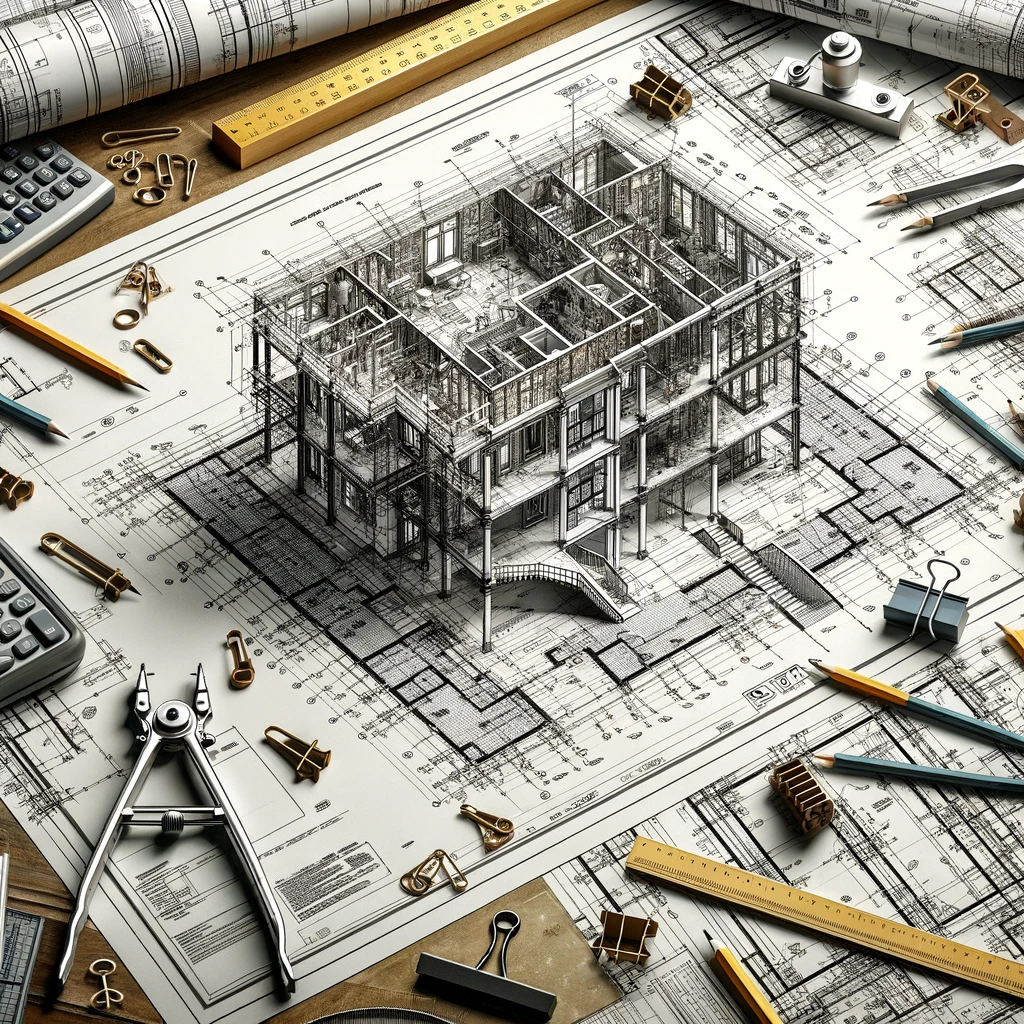 DALL·E-2024-03-14-08.37.40-Imagine-a-sophisticated-and-detailed-architectural-rendering-of-an-22As-Built22-document-showcasing-a-finished-construction-project.-The-image-should-d